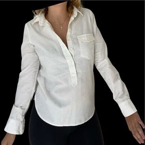 Jcrew linen pullover top size 2